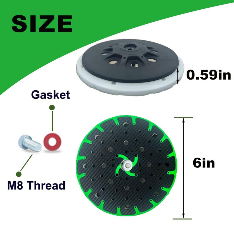 TISDA Upgraded 202458 6-Inch (150mm) Soft Sanding Pad,Compatible with Festool ETS 150/3 EQ, ETS 150/5 EQ, ETS EC 150/3 EQ,ETS EC 150/5 EQ Sander Models, M8 Thread,1 Pack - Image 5
